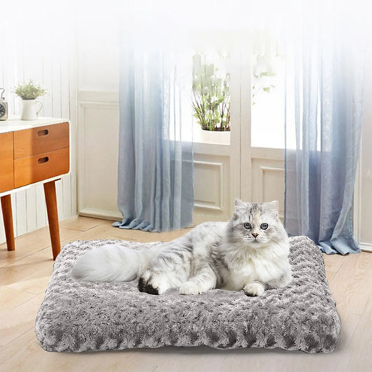 Orthopedic Dog Bed for Crate | Non-Slip Pet Mattress with Memory Foam | Anti-Anxiety Calming Pad for Small Dogs & Cats | 16.9" X 11" | 1-Pack